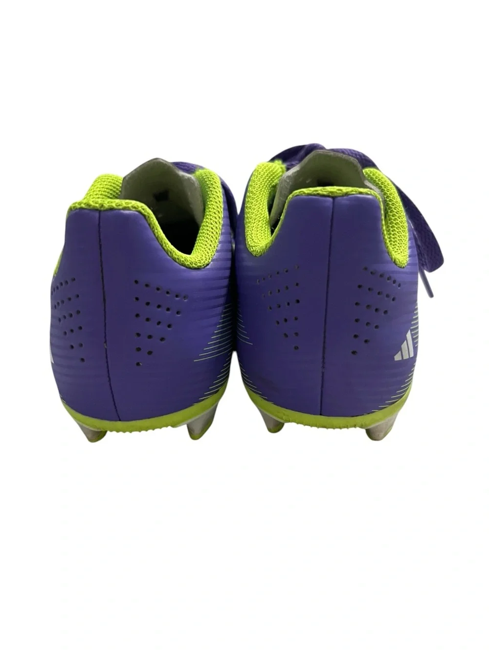 Adidas Sz 13 Youth F50 Club Purple & Lime Soccer Cleats